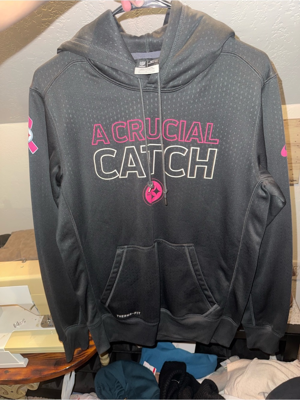 Nike Women’s Black Performance Hoodie with Pink Accents